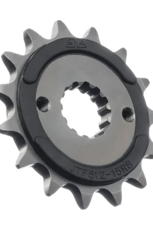 Beperkte Voorraad JT SPROCKETS - FRONT STEEL 15T RB, 520 - Sprockets - RUBBER CUSHIONED